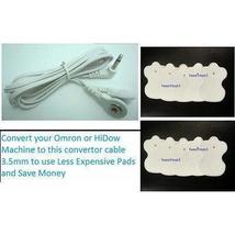 Omron HV-F124, HV-125, HV-126, HV-F002A Compatible Cable +14 Electrotherapy Pads - $14.99
