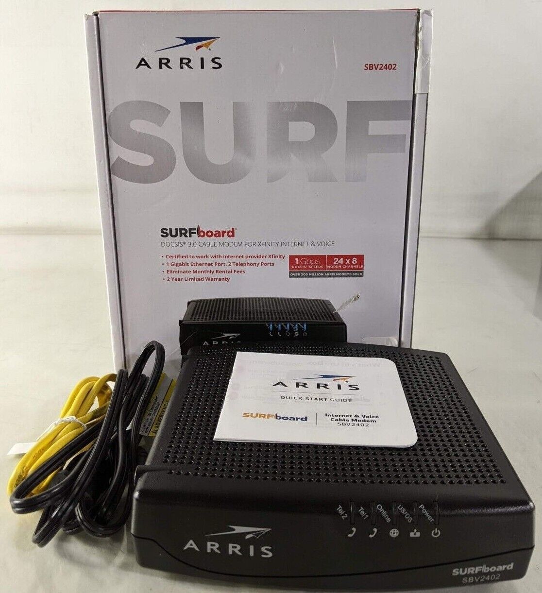ARRIS Surfboard SBV2402 DOCSIS 3.0 Cable Modem Certified for Xfinity ...