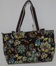 N Gil Product Number PRY2424 Large Diaper Bag Brown Teal Green Paisley Pattern image 2