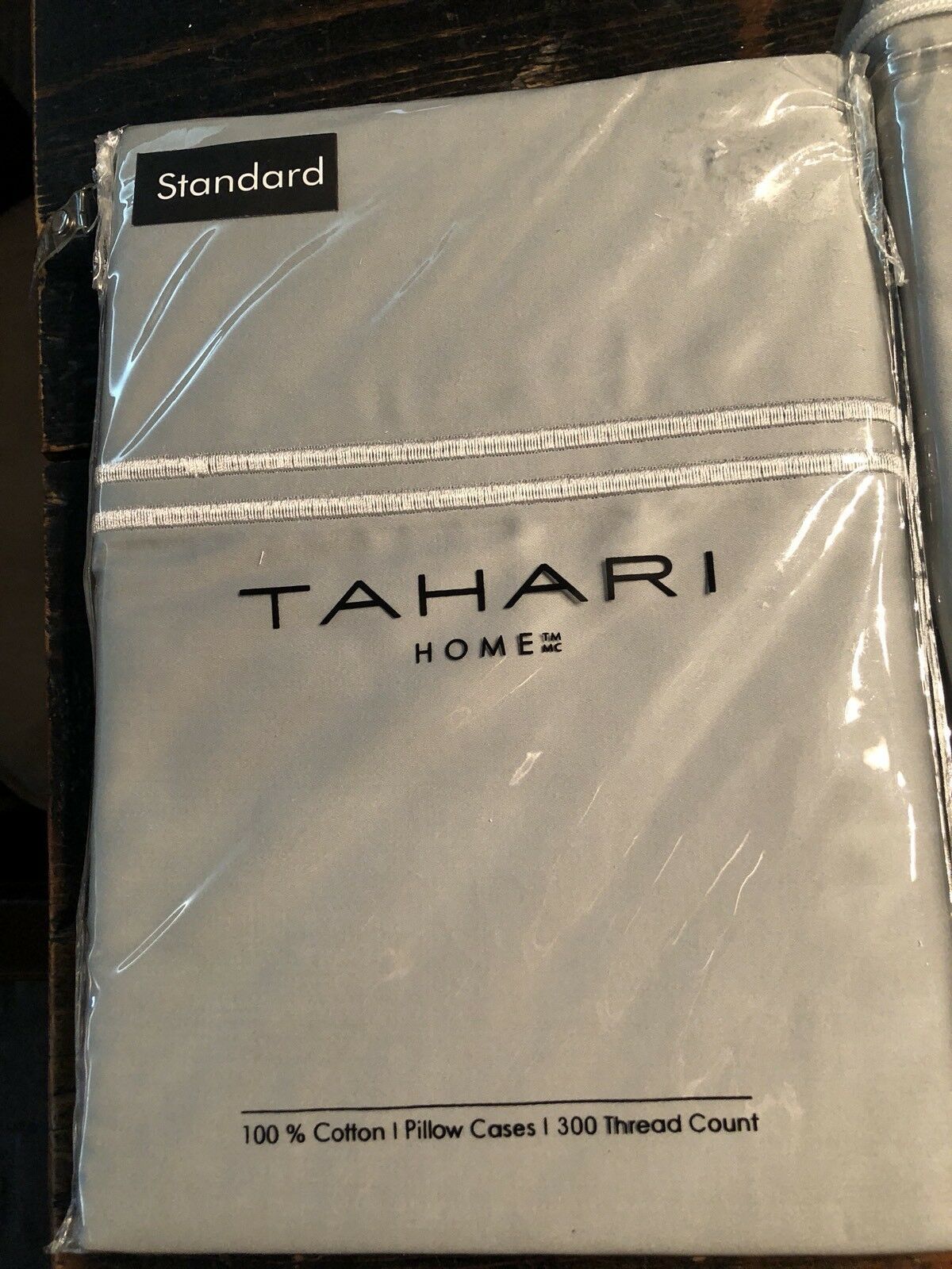 Tahari Home Pillow Case Standard Gray NWT - Pillow Shams