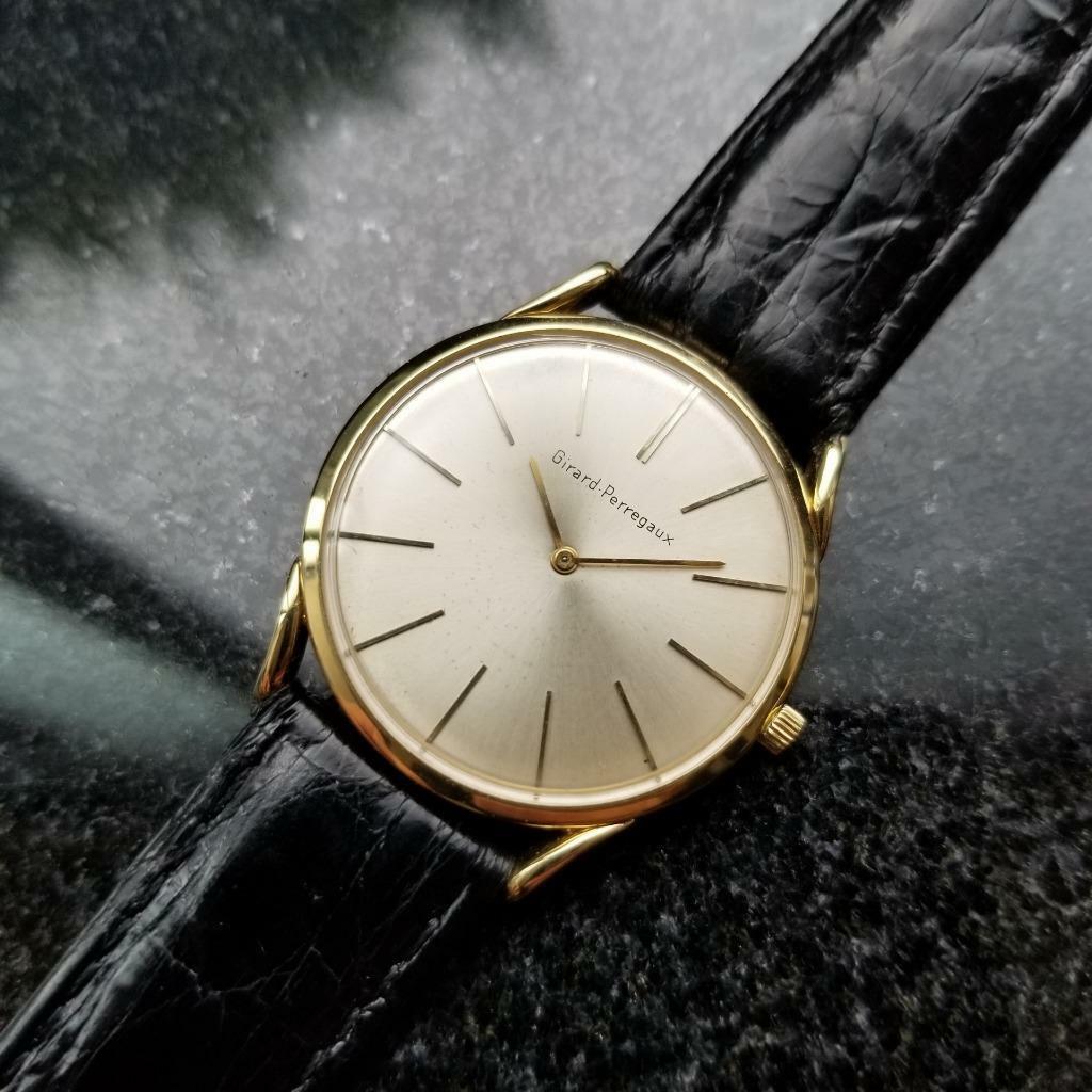 Girard-Perregaux Vintage Años 70 Sólido 18k Oro Reloj Suizo Hombre en ...