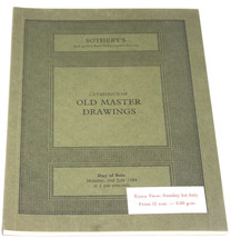Sothebys Auction Catalogue Catalog Old Master Drawings London July 1984 - $12.82