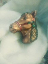 Glass horse head Christmas Ornament - $24.00