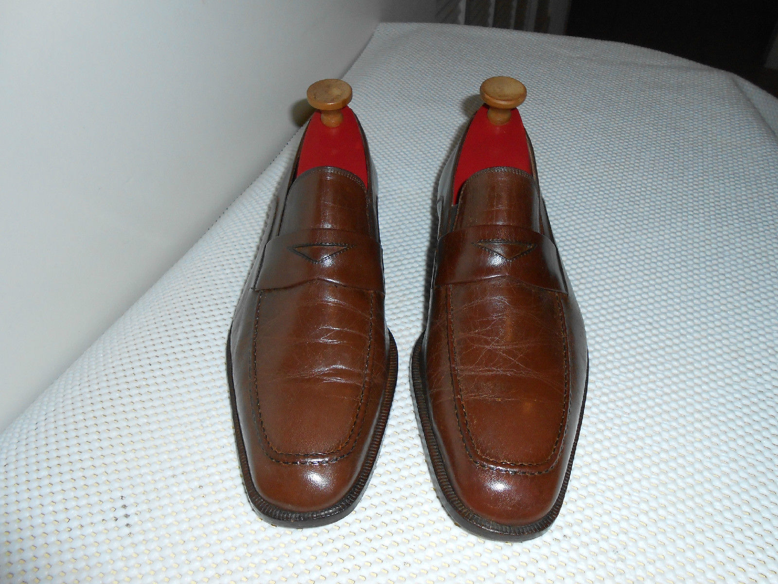 Red Shoe Co Brown Leather Dress Loafer Shoe High End from Beirut Lebanon 8.5C Dress/Formal