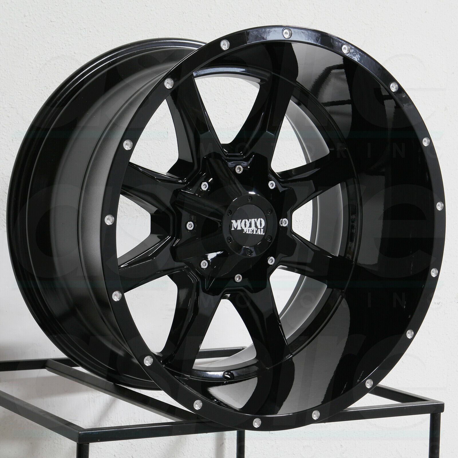 22x12 Moto Metal MO970 8x170 -44 Gloss Black Wheels Rims Set(4) - Wheels