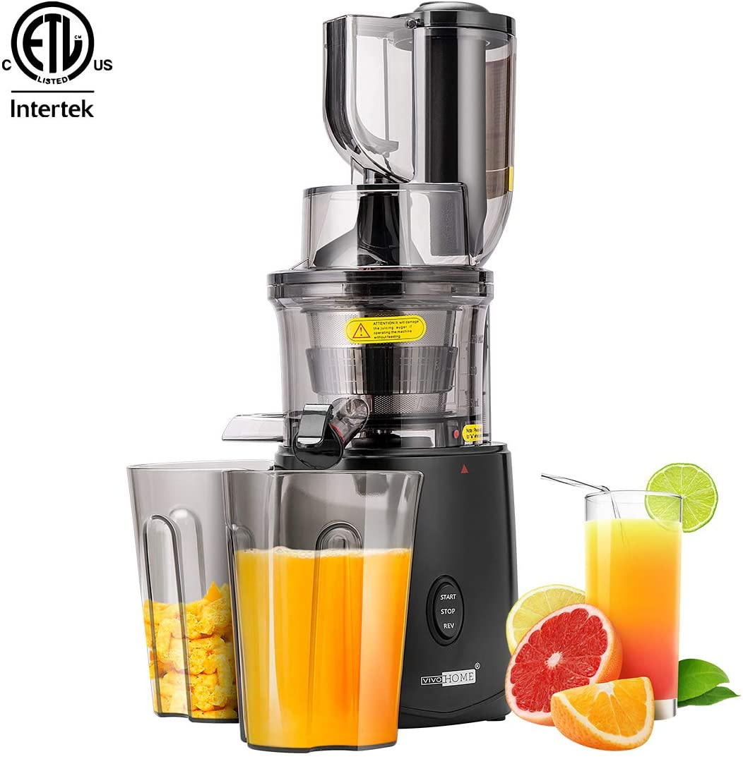 VIVOHOME Slow Masticating Juicer, BPA-Free, 55 RPM, Juice Extractor ...