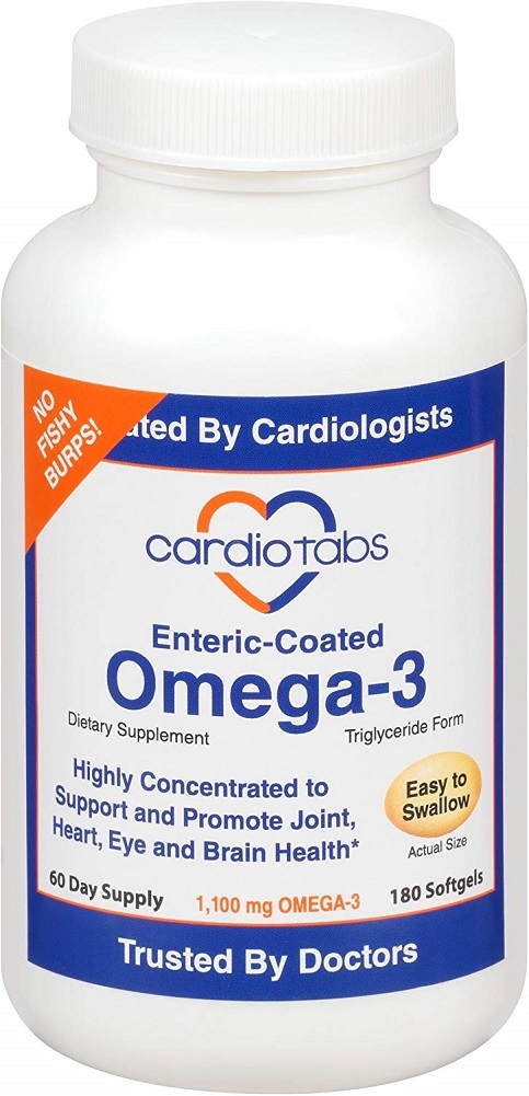 Omega-3 Enteric-Coated, Triglyceride Form, 1100 mg Omega-3 in 3 ...