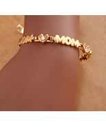 Vintage Mother bracelet / 8 1/2&quot; mom golden bracelet / Mother of the Bri... - $65.00