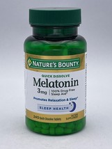 Melatonin 3mg Sleep Aid by Nature s Bounty 240 Quick Dissolve Tablets - $12.82
