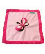 Tiddliwinks Butterfly Pink Red Plush Security Blanket Baby Girl Blankie ... - $18.00