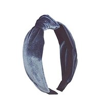 New Simple Retro Headdress Tie Velvet Thicker Hair Bands, Gray - $11.16