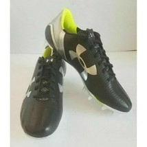 Under Armour Speedform Low Football Cleats Mens Size 16 Black Silver 1258013 003 - $19.76