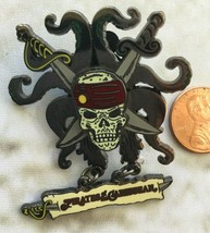 Disney Pirates of Caribbean Skull Crossed Swords &amp; Tentacles Dangle 3D P... - $9.13