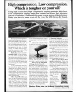 Vintage QUAKER STATE OIL ~JAVELIN vs CHEVY VEGA! 1973 Advertisement +FRE... - $11.83