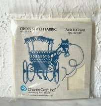 Charles Craft 14 Count Aida Cross Stitch Fabric 100% Cotton - Ivory 12" x 18" - $4.70