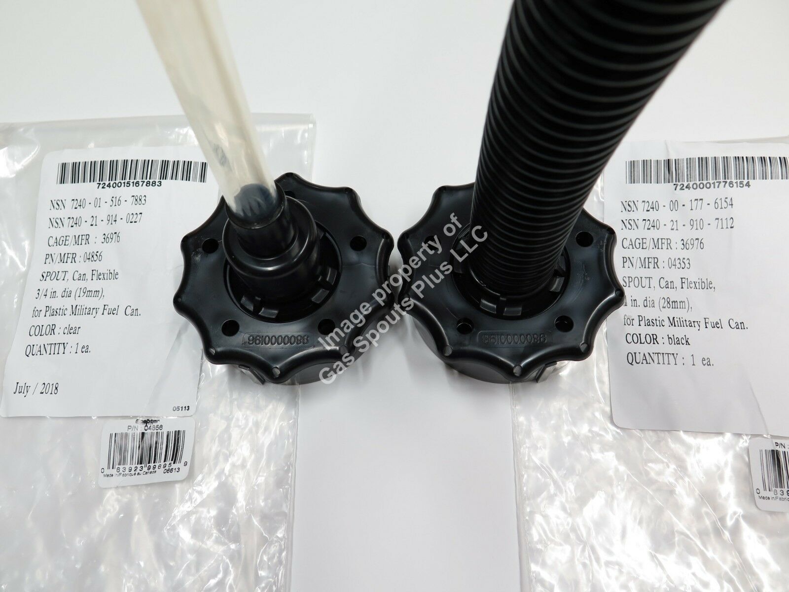 MFC SCEPTER NATO JERRY CAN DONKEY DICK SPOUTS 1 DIESEL 28mm +1 GAS 19mm