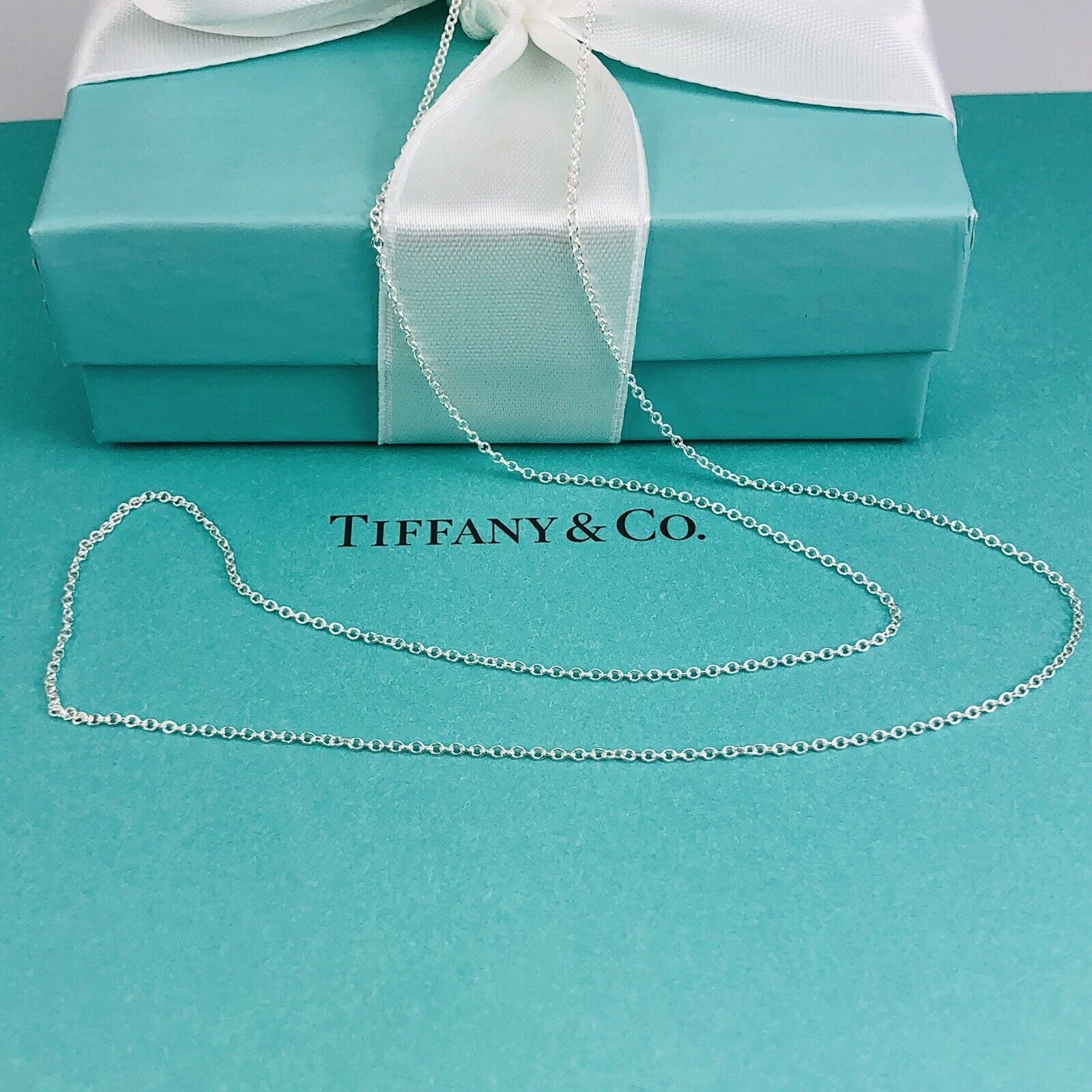 Tiffany & Co 16” Chain Necklace in Sterling Silver Perfect Condition FREE ship - $109.99