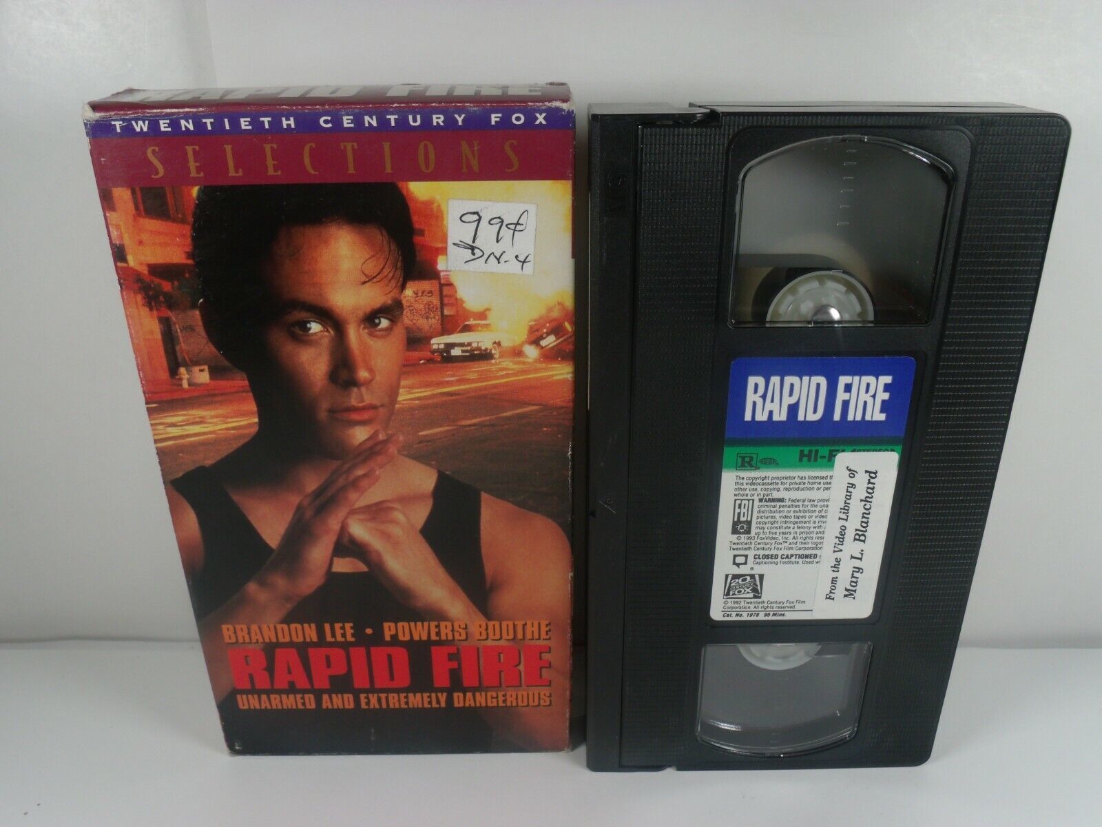 Rapid Fire (VHS, 1992) Brandon Lee, Powers Boothe - VHS Tapes