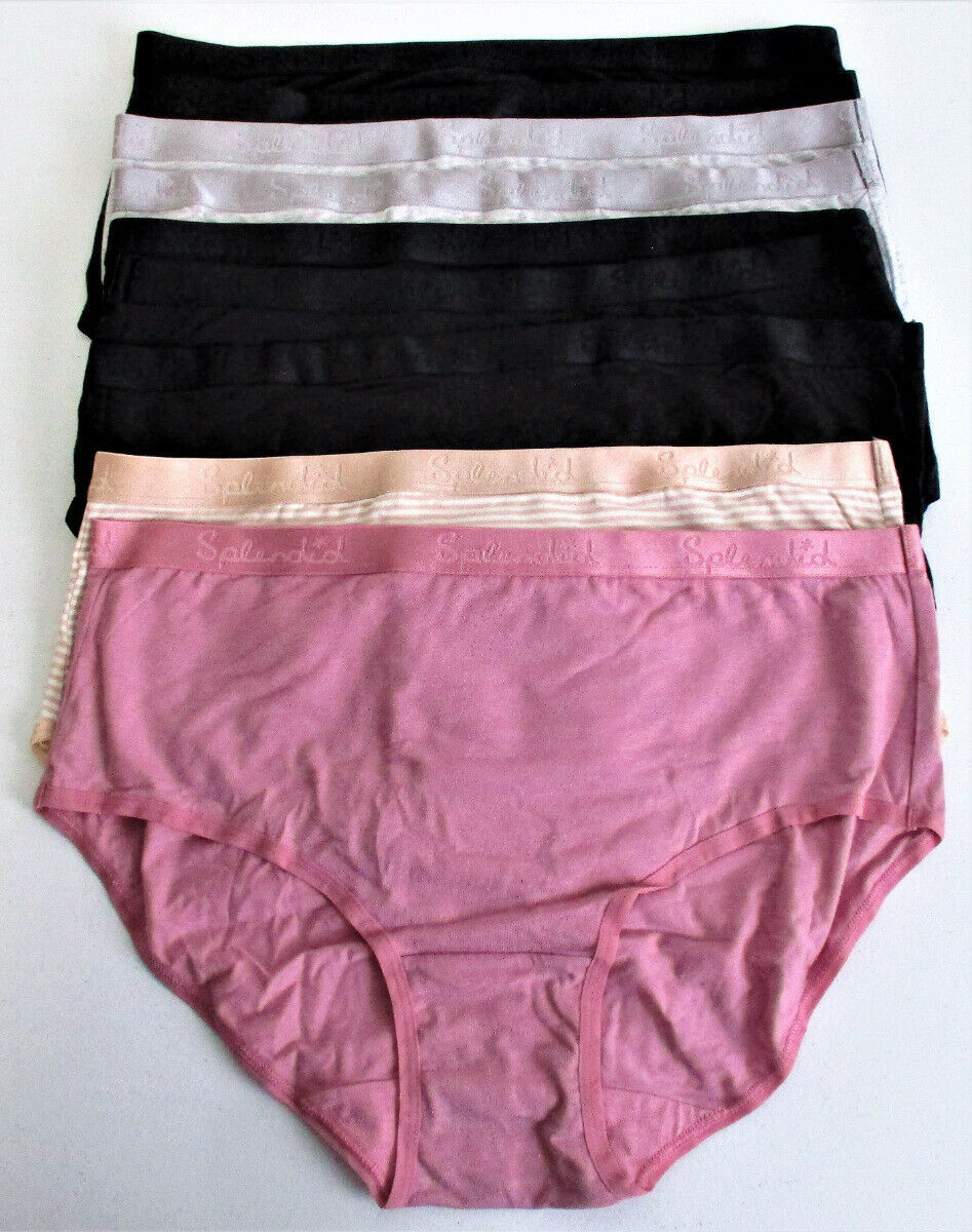 Splendid Ladies' Super Soft Brief 9 Pair Assorted Colors Size Medium