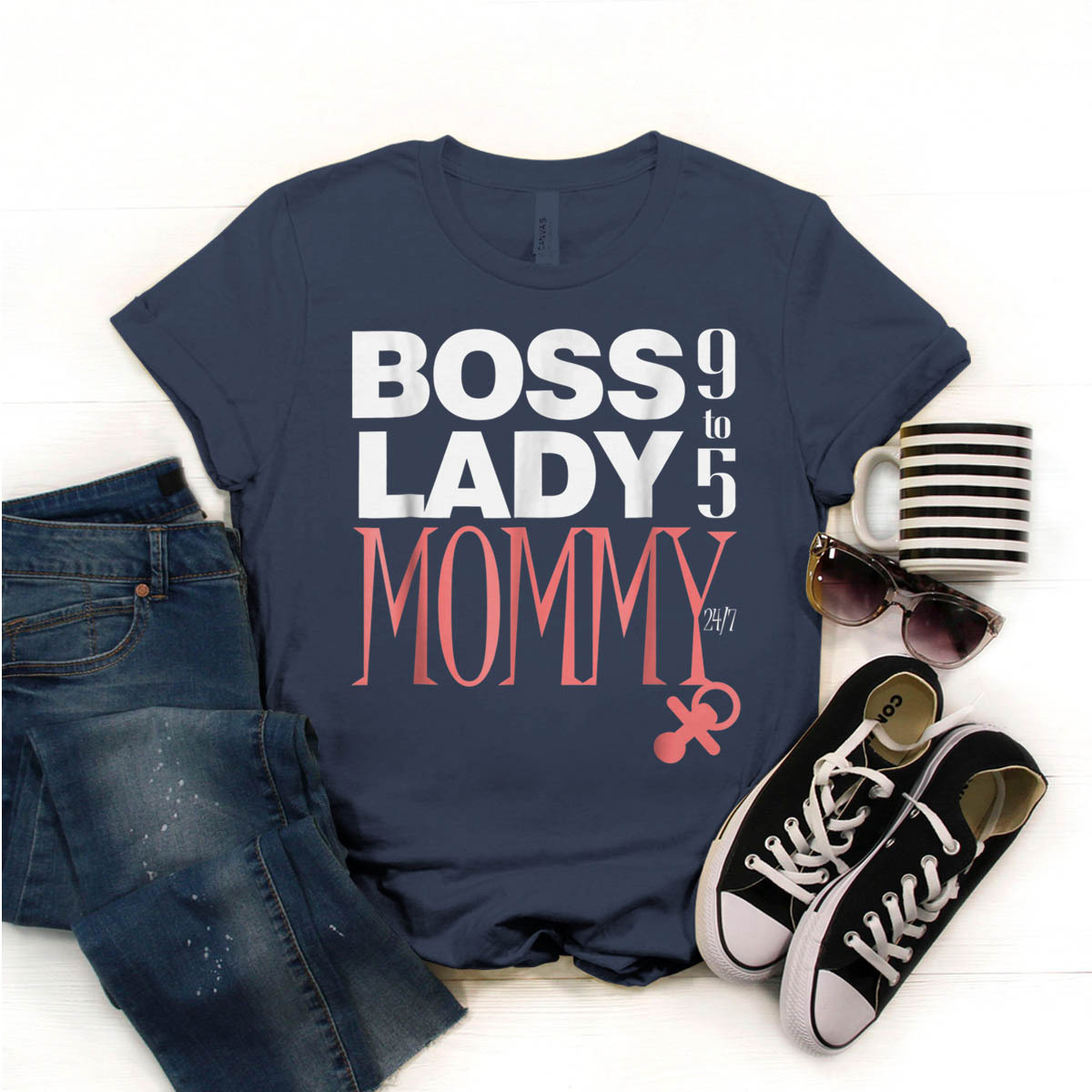 Boss Lady Mommy Boss Day Mom In Charge T Shirt Birthday Funny Ideas