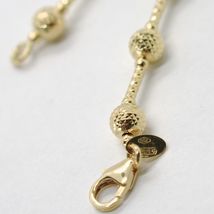 18K YELLOW GOLD CHAIN FINELY WORKED 5 MM BALL SPHERES AND TUBE LINK, 15.8 INCHES image 7