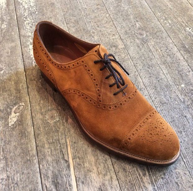 Mens Brown Suede Shoes Lover Handmade Oxford Cap Toe Lace Up Wedding Shoes