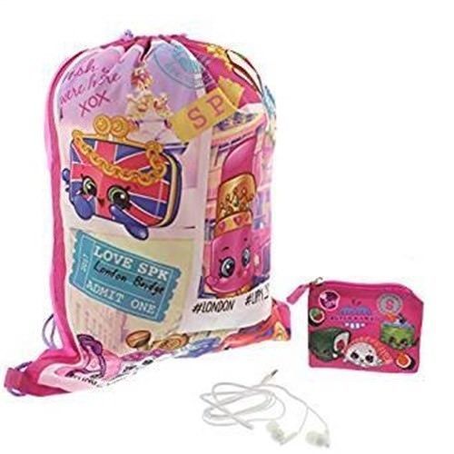 Shopkins Backpack Book Bag Tote 16/'/' Full Size New Pink Purple