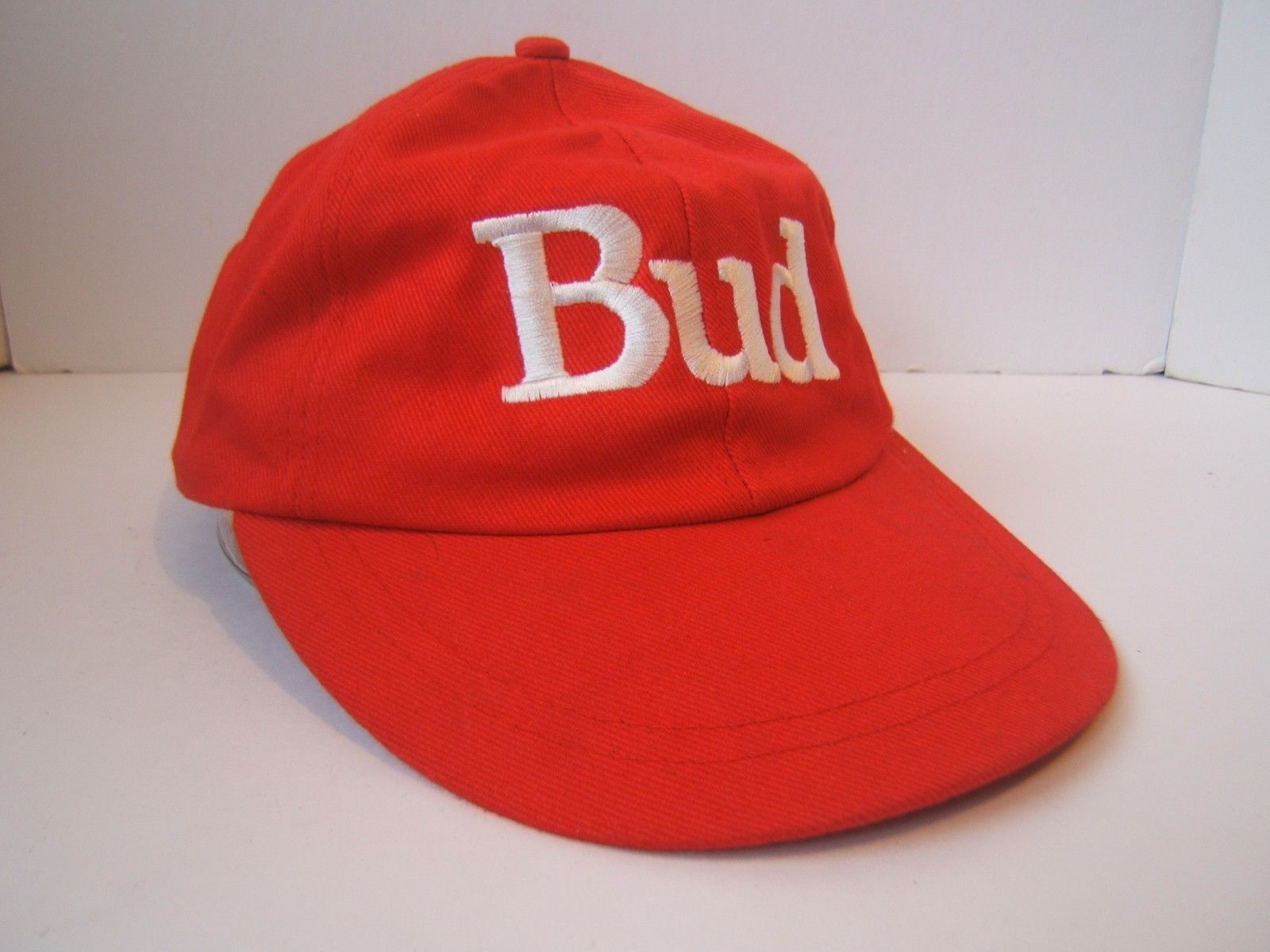 Bud King of Beers Budweiser Beer Hat Vintage Red Strapback Baseball Cap ...