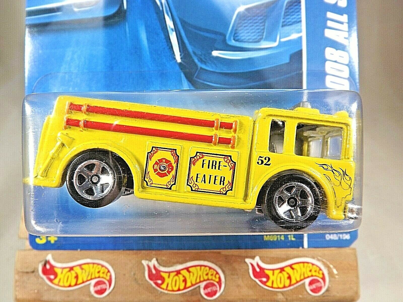 2008 Hot Wheels #48 2008 All Stars FIRE-EATER Fire Truck Yellow Variant ...