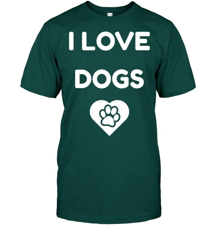 I Love Dogs t shirts for dog lovers Vintage Gift For Men Women Funny