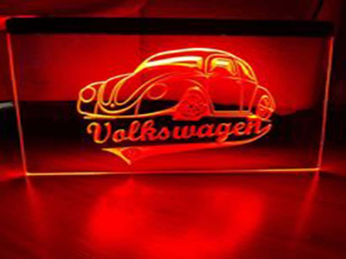 Volkswagen VW Bug LED Neon Sign Hang Signs Wall Home Decor, Room
