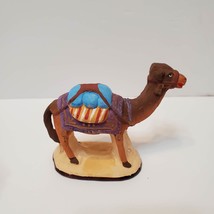 Camel Figurines, set of 3, Vintage Hand Painted Clay, Nativity Holiday Animal image 5
