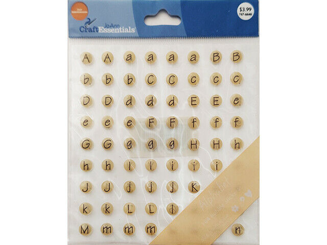 Joann Craft Essentials Mini Bubble Alphas Letter Stickers #767-6646