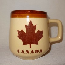 Canada Maple Leaf Coffee Mug Cup 10 oz Smiles Taiwan Tan Brown - $14.89
