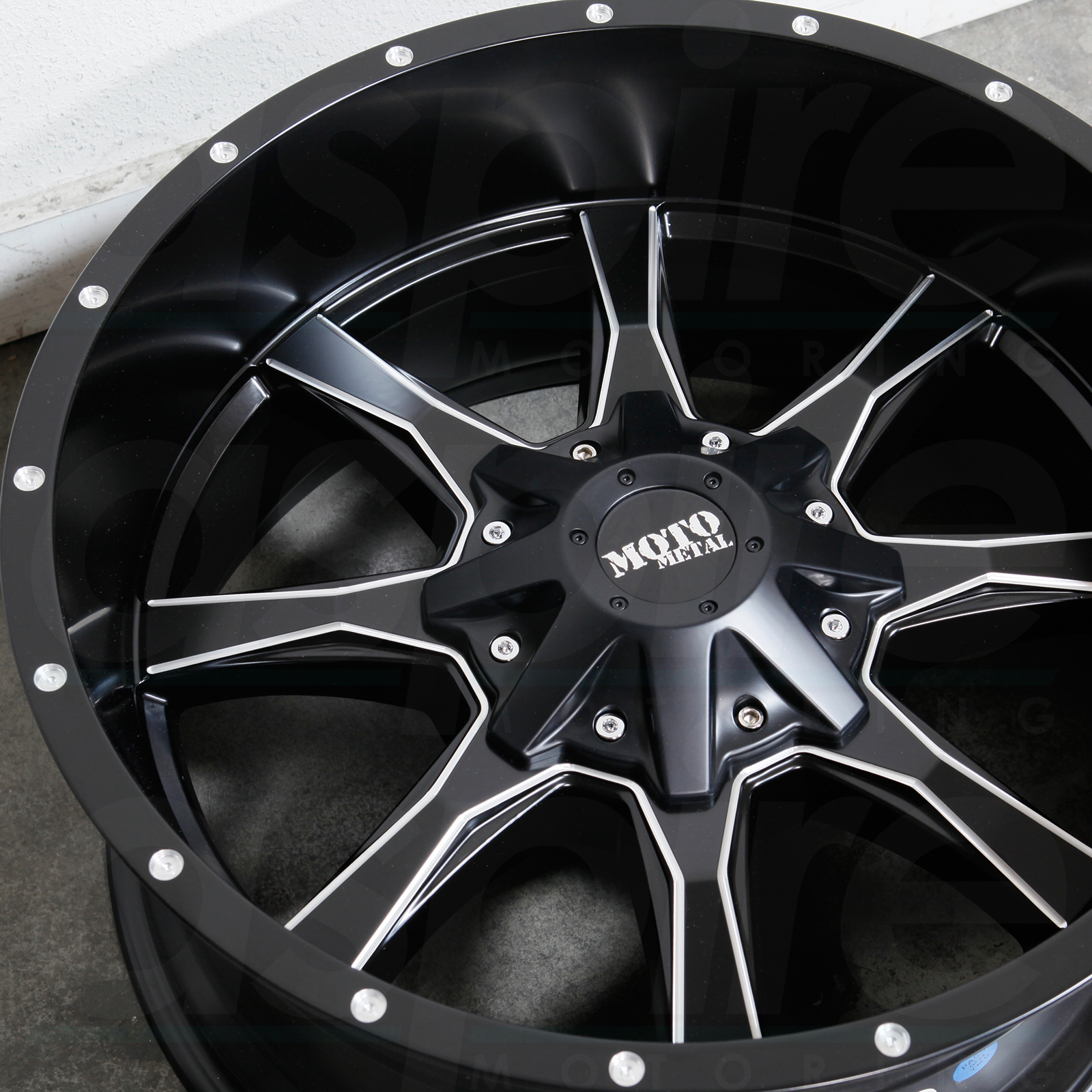 One 18x10 Moto Metal MO970 8x180 -24 Black Milled Wheels Rims - Wheels