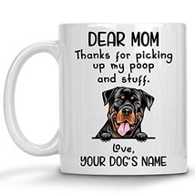 Personalized Rottweiler Coffee Mug, Custom Dog Name, Customized Gifts For Dog Mo - $14.95