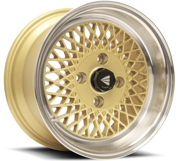 One 15x8 Enkei ENKEI92 4x100 25 Gold Paint Wheel Rim Wheels