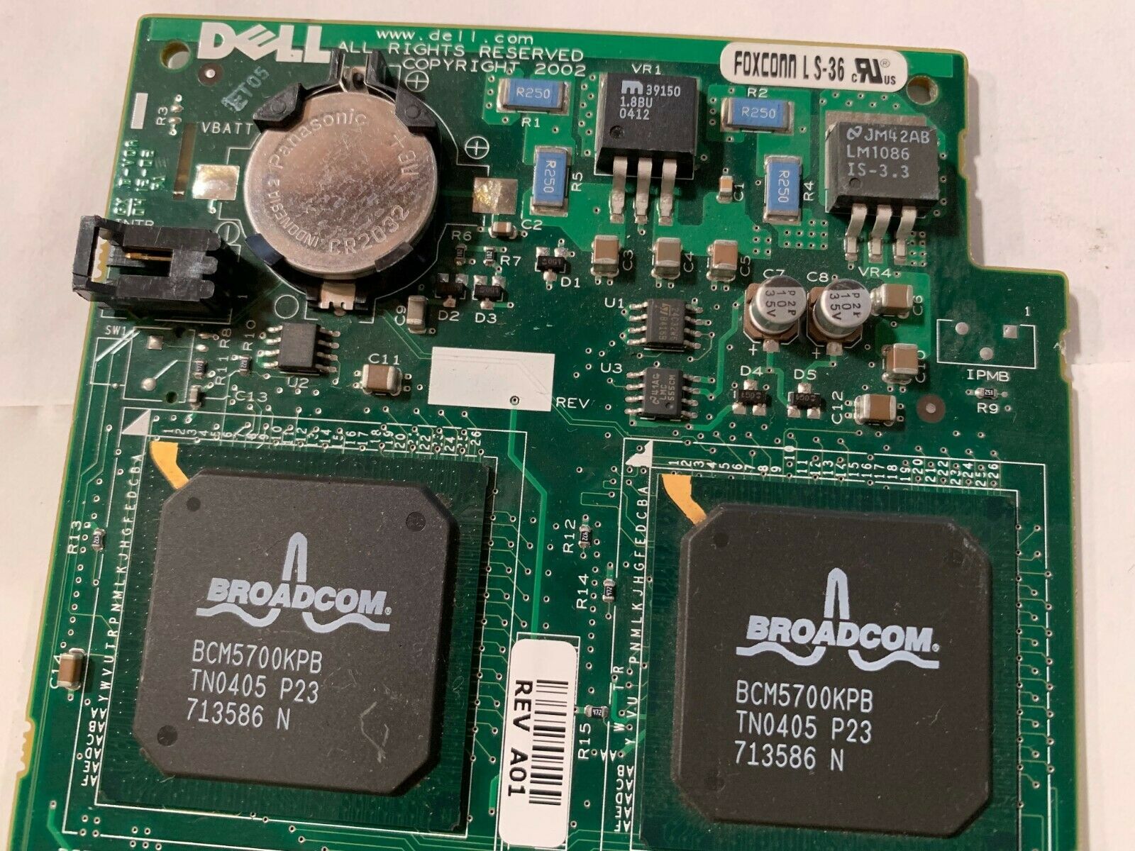 Dell Foxconn LS-36 Motherboard Card Dual Ethernet, Display, and 2x USB ...