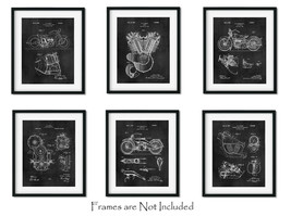 6 Patent Prints Harley Davidson American Motorcycle Lovers Gift 8&quot;x10&quot; W... - $19.95