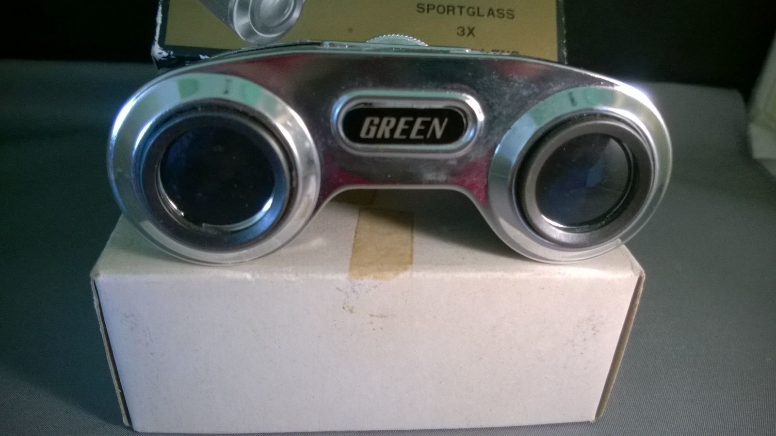 Vintage Black Made in Japan Binoculars Sportglass 3X Coated Lens