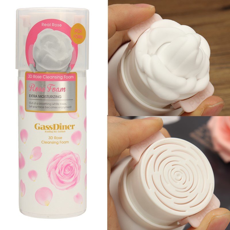 3D Rose Face Wash Foaming Cleanser Moisturizing Nourishing Skin Care