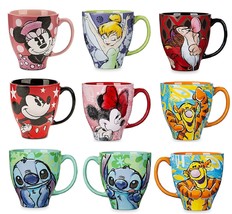 Disney Store Coffee Mug Minnie Mickey Mouse Alice Sketchbook Pattern - £52.57 GBP