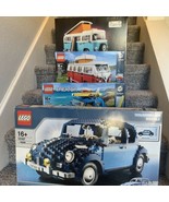 LEGO Creator Volkswagen Beetle T1, T2 Camper Vans 10187, 10252, 10220, 1... - $2,475.00