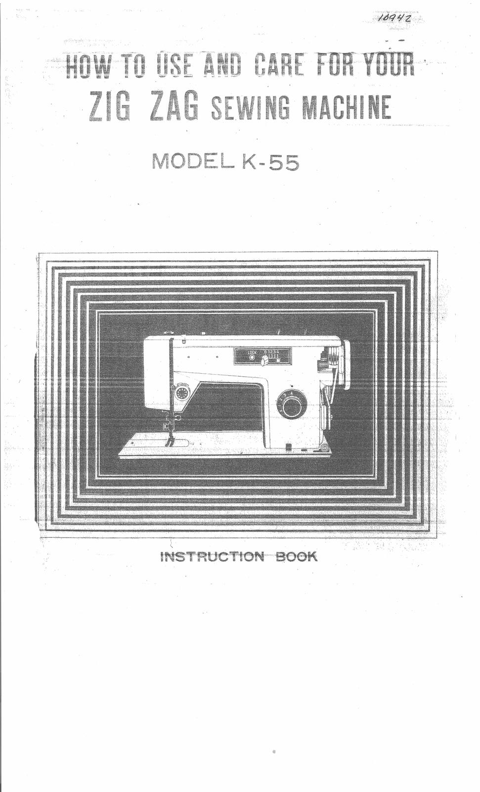 Universal Keystone K55 K55 Manual Instruction Sewing Machine Sewing