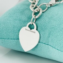 Tiffany & Co Heart Tag Charm Bracelet in Sterling Silver Blank Version - $249.00+