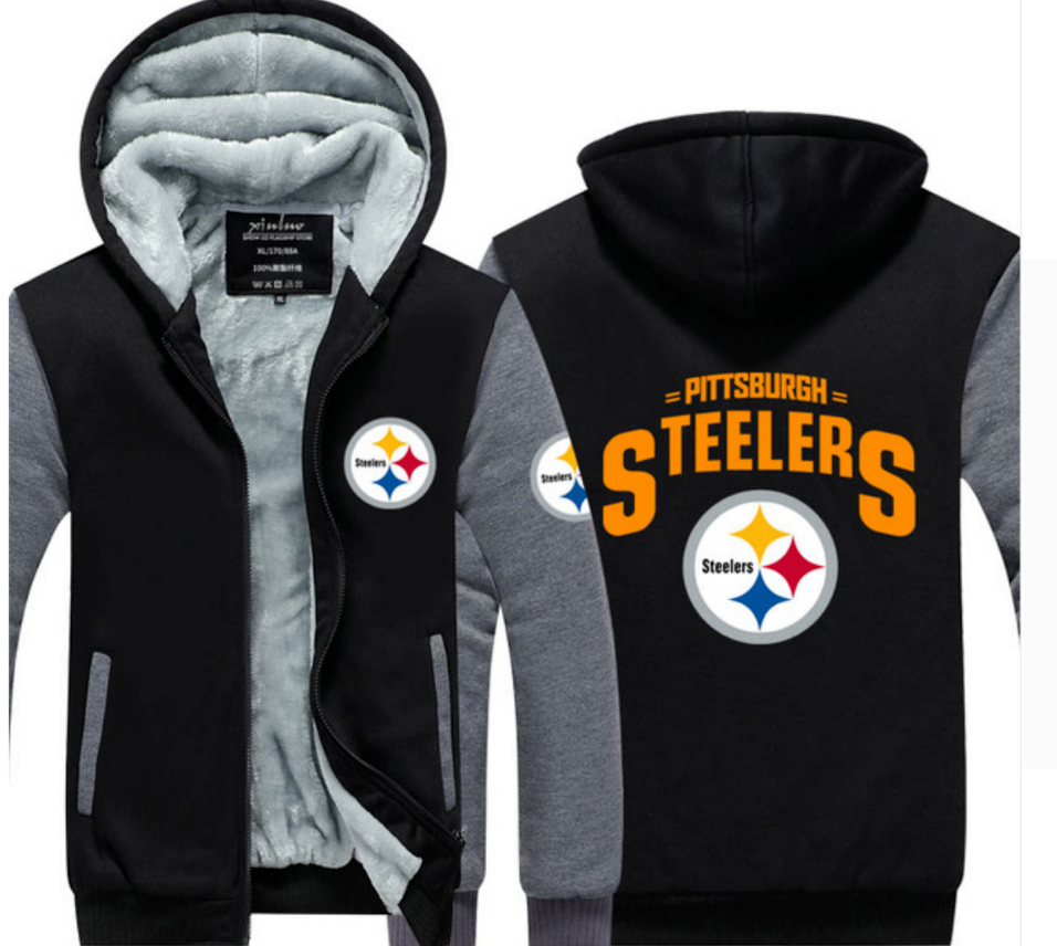pittsburgh steelers zip up hoodie