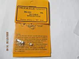 Details West # MU-221 MU Cable w/Receptacle. 1 Pair. HO-Scale image 5