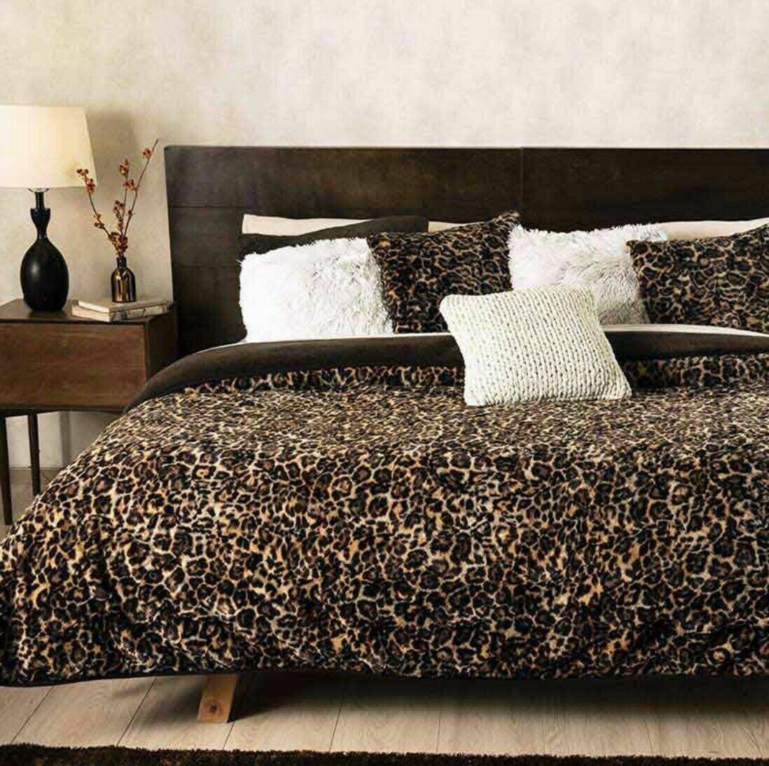 Leopard Chita Comforter Luxury Bedding Blanket Sherpa KING Soft Animal