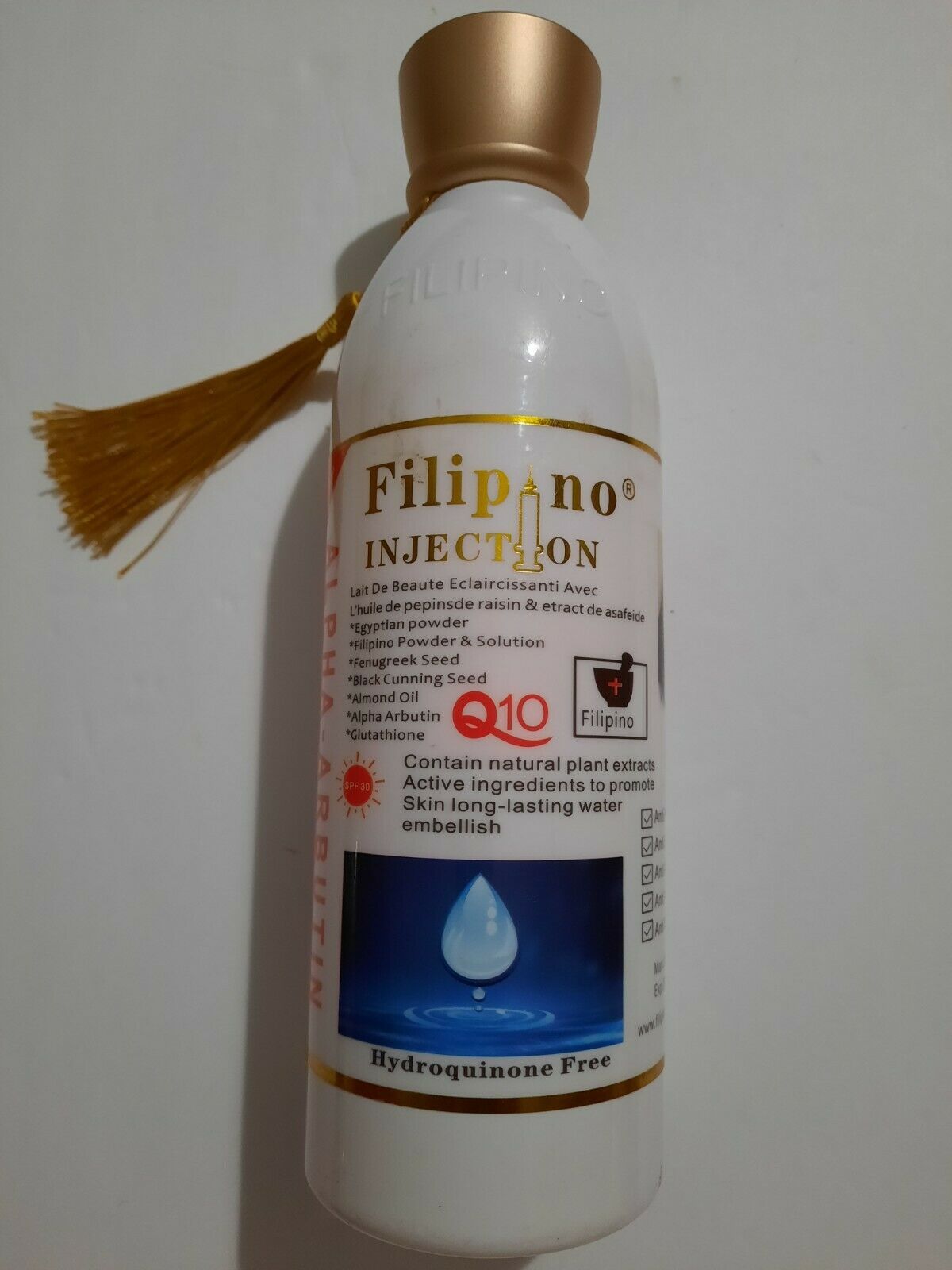 Lait éclaircissant Filipino Alpha Arbutin SPF 45 - 500 Ml, Anti-taches, Unisexe