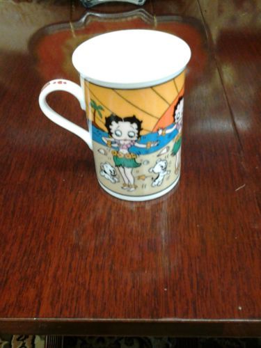 Betty Boop Coffee Travel Mug Double Walled Ceramic Hot Tea Thermal Cup 14 Ounce